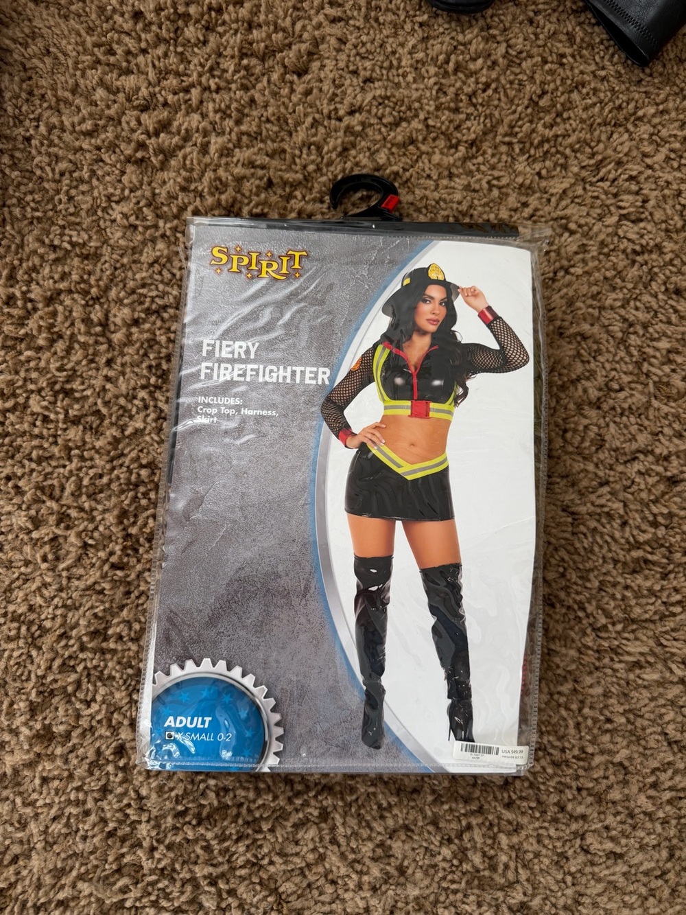 Spirit Black & Yellow Fiery Firefighter Women's Skort Costume
